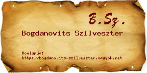 Bogdanovits Szilveszter névjegykártya
